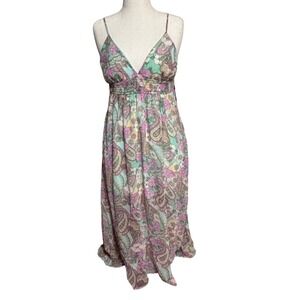NWT|Liberty Love|Boho Paisley‎ Print|V Neck SpaghettiStrap|Vacation|Festival| Lg
